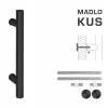 MPkovania FT - MADLO kód K00 Ø 25 mm UN ks Rozteč madla: 300 mm, Rozmer profilu madla: Ø 25 mm, Dĺžka: 500 mm