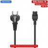 InLine Kabel síťový k notebooku, CEE 7/7(M) - IEC320 C5, 1m, černý (4 kusy)