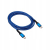 Kábel Akyga USB typ C - USB typ C 1,8 m modrý