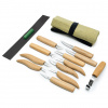 S10 Beavercraft Wood Carving Set of 12 Knives in Tool Roll + accessories