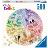RAVENSBURGER Kulaté Kruh barev: Zvířata 500 dielov