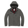 Vintage Industries GARETH zimná bunda s kapucňou STONE GREY