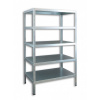 Skrutkovaný regál s kovovými policami Biedrax, pozinkovaný - 40 x 100 x 250 cm, 5 políc