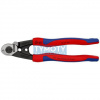 KNIPEX 95 62 190 Nožnice na drôtené lanká kované, viaczložkové návleky, 190 mm