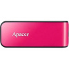 Apacer USB flash disk, 2.0, 64GB, AH334, ružový, AP64GAH334P-1, s výsuvným konektorom