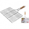 mriežka opekacia 34*23cm, dĺžka 48cm, BBQ drevená rukoväť, 385265