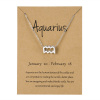 Girly Strieborný náhrdelník Zodiac Znamenia: Vodnár N33/AQUARIUS