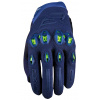 Rukavice na motorku Five Stunt Evo 2 Pánske Tmavo Modro Fluo Žlté 3XL
