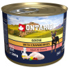 Konzerva ONTARIO mini goose, cranberries, dandelion and linseed oil 200g