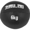 Gorilla Sports Kožený medicinbal, 6 kg, čierny