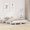 vidaXL Posteľ bez matraca biela 140x190 cm masívna borovica - Biela - 46282-54052