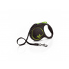 Flexi Dog Samonavíjacie vodítko Black Design S páska (5m/15kg) Zelené