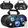 MULTIEFEKT SVETELNÉHO LED RGBA 6v1 OSVETLENIE DISCO STROBOSKOP LASER + PILOT