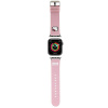 Hello Kitty - kožený remienok s motívom Kitty hlavičky pre Apple Watch 1–10 / SE / SE 2 (38/40/41/42 mm) – ružový KF2345679