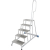 Mobilné montážne schodíky STABILO ,2 pevné kolieska, jednostranné madlo KRAUSE