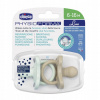 Chicco silikon cumlík physio luxe 2ks modrá