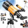 ASTRONOMICKÝ TELESKOP 70/300 MM S 2 OKULIARMI A STATÍVOM NA NOČNÉ POZOROVANIE