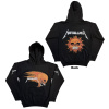 Mikina Metallica - Worn Pushead Flaming Skull Čierna S