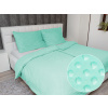 Biante Hrejivé posteľné obliečky Minky 3D bodky MKP-003 Mintové Jednolôžko 140x200 a 70x90 cm