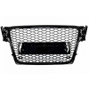 KITT Badgeless Front Grille suitable for Audi A4 B8 (2008-2011) RS4 Design Piano Black