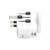 Cestovný adaptér (redukcia) univerzálny Skross PRO Light USB AC45PD UK+USA+AUS/CN - biely