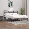 vidaXL Posteľný rám sivý masív 200x200 cm