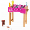 Mattel Barbie mini herní set s mazlíčkem stolní fotbálek