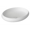 Sapho THIN oválne umývadlo 600x400x112mm, na dosku, matná biela SPH WN213