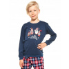 Pyžamo, župán - Cornette pyžamá veľkosti 92 biela, červená, námornícka modrá, viacnásobná (Vianočné pyžamy 86/92 Cornette 593/122 Gnomes)