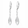 GRACE Silver Jewellery Stříbrné visací náušnice se zirkony Chloé - stříbro 925/1000 E-1517-MHT-7819/354 Stříbrná