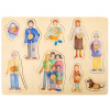 Small Foot Drevené puzzle Rodina, 9 dielikov