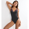 Summer Tropics - Jednodielne plavky s vystuženými košíčkami Triumph BLACK COMBINATION 44B