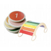 Montessori set - farebné stúpačky 6ks a hojdačka 5v1