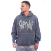 Mikina Rip N Dip - Insano Distressed Hoodie Charcoal Vintage Wash velikost M