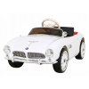 Elektrické autíčko BMW 507 Retro pre deti, biele + Audio LED + Diaľkové ovládanie + Eko koža