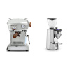 Ascaso Dream PID, leštený hliník + Rocket Espresso SUPER FAUSTO, chrome