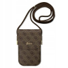 Púzdro Guess PU 4G Metal Logo Script Phone Bag hnedé