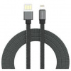 Kábel GoGEN USB-A / Lightning, 1m, oboustranný, plochý (LIGHTN100MM10) sivý
