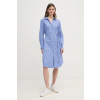 Šaty Tommy Hilfiger midi, rovný strih, WW0WW45581 modrá 44
