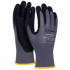 Rukavice pletené, polomáčané DONAU SAFETY Flex-Dotted, kat. II šedé veľ. 10