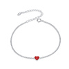 GRACE Silver Jewellery Stříbrný náramek Treya, stříbro 925/1000, glazurované srdce NR-SCB182/2 Stříbrná Nastavitelná