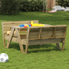 vidaXL Piknikový stôl pre deti 88x122x58 cm impregnovaná borovica - Hnedá - 136886-83346