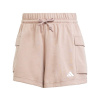 adidas Essentials Small Logo French Terry Cargo Shorts Womens Warm Clay/White 8 (XS)