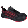 PORTWEST Obuv Compositelite Ogwen Low Cut Trainer S1P FT35, polobotka s kompozitní tužinkou a stélkou POR-FT35BKD38 38 Černá/červená