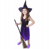 Fialový kostým Rappy pre deti s klobúkom čarodejnice / Halloween (S)