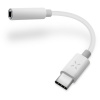 FIXED Redukcia pre pripojenie slúchadiel z USB-C na 3,5 mm jack s DAC chipom biela FIXl-CJD-WH