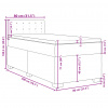 vidaXL Posteľný rám boxspring s matracom čierny 80x200 cm látka - Čierna - 203979-137638