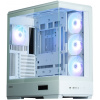Zalman skříň P50 DS / Middle Tower / 4x120mm ARGB fan / 2x USB 3.0 / USB-C / panoramatická / bílá P50 DS White
