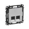 VALENA LIFE zásuvka 2xRJ45 CAT. 6A STP hliník 753349