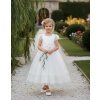 Detské šaty pre družičky DF-219 Farba: biela, Veľkosť: 110